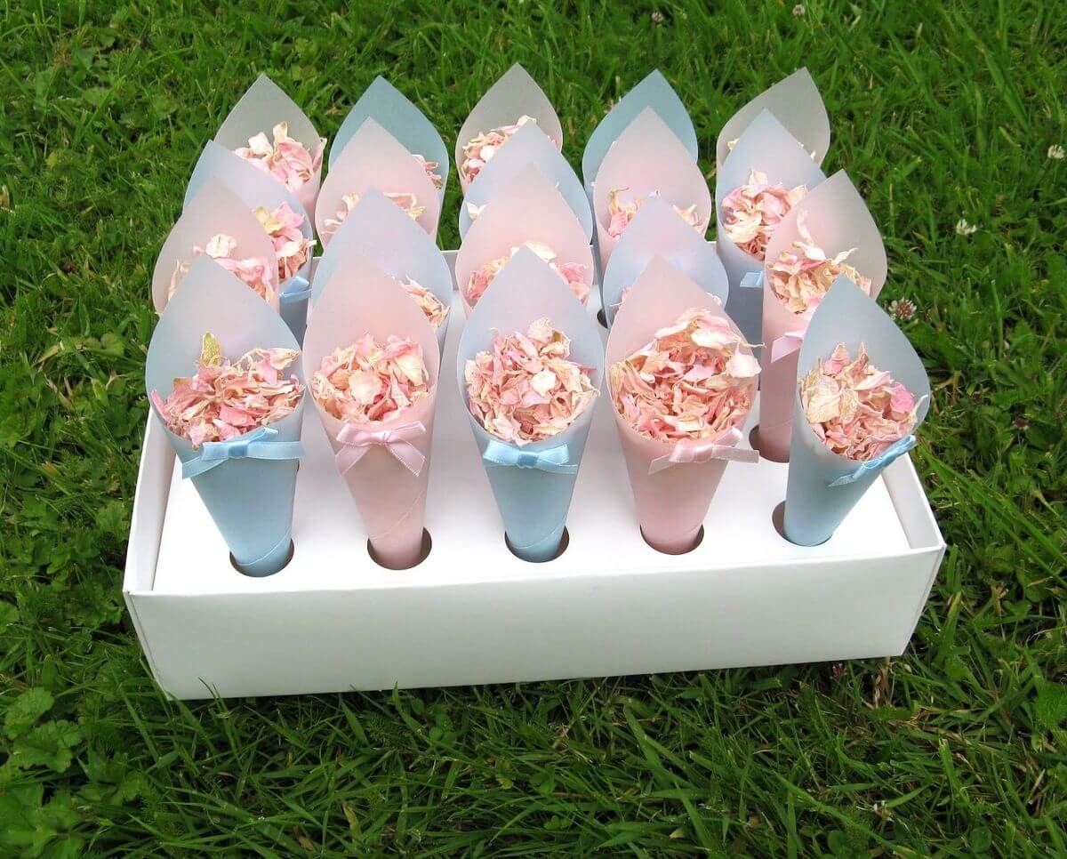 Wedding Day Ceremony Accessories - Petal Cones 