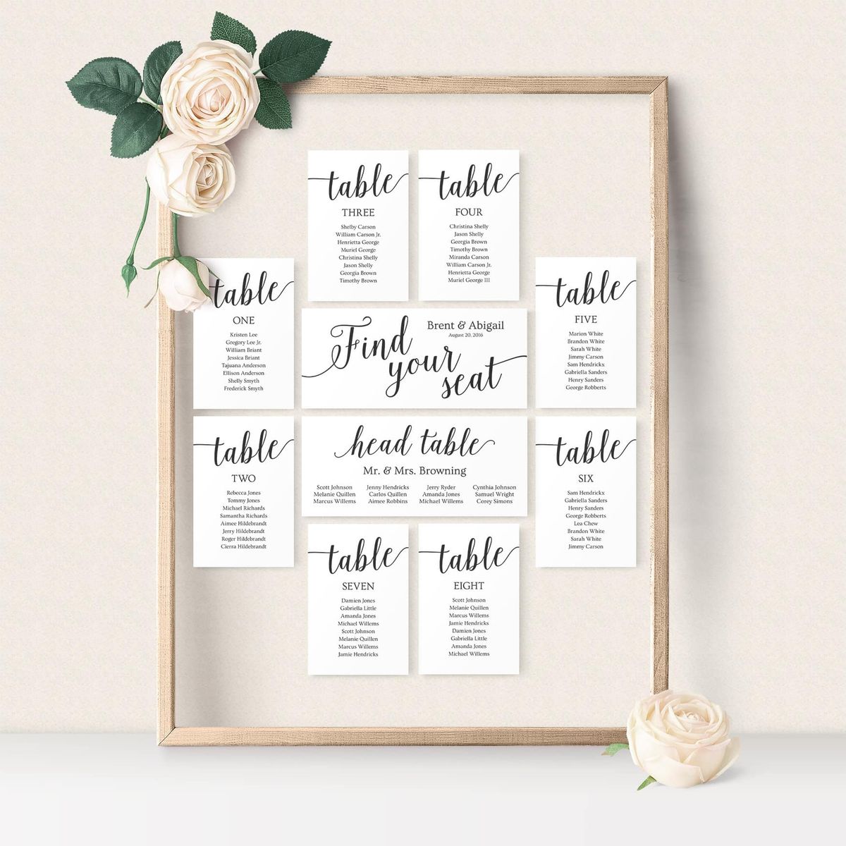 Wedding Day Ceremony Accessories - Seating charts